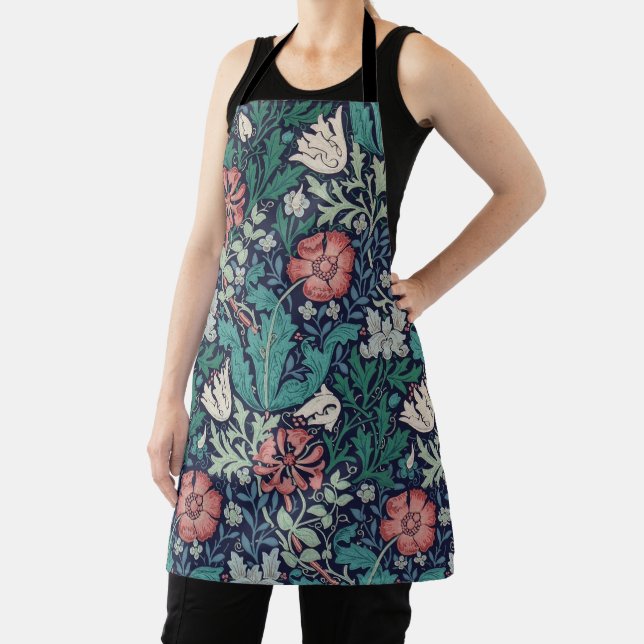 Tablier Vintage motif floral, William Morris (Insitu)