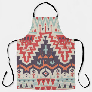 Tablier Vintage Motif tribal sans joint. Ethni géométrique