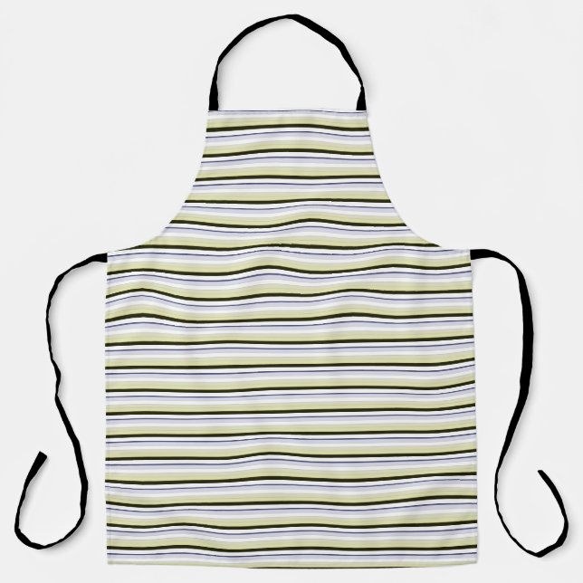 Tablier Vintage Neutral Horizontal Stripes Unisex Grunge (Recto)