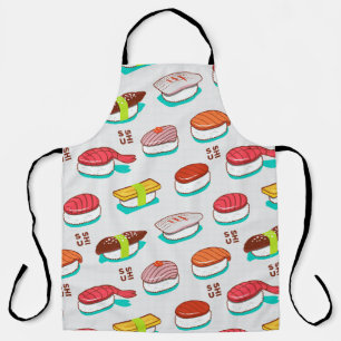 Tablier Vintage nigiri sushi, motif doodé