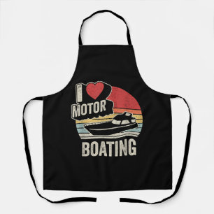 Tablier Vintage Rétro J'adore Le Motonautisme Drôle De Bat