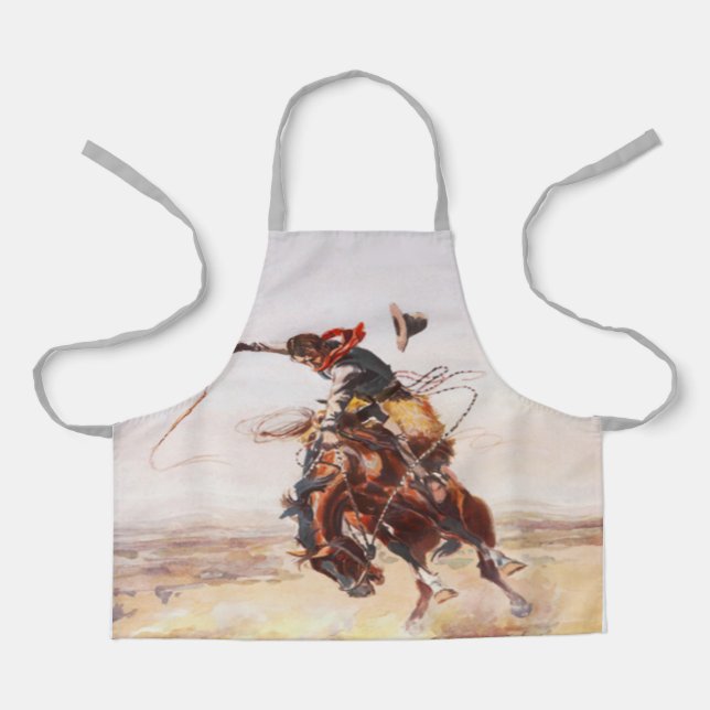 Tablier Vintage Rodeo Cowboy Bronc Rider (S) (Recto)