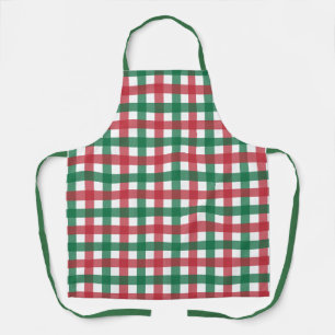 Tablier Vintage rouge rétro et vert Carré Plaid