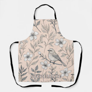 Tablier Vintage Sakura Cerry Blossom & Bird Aesthétiquemen