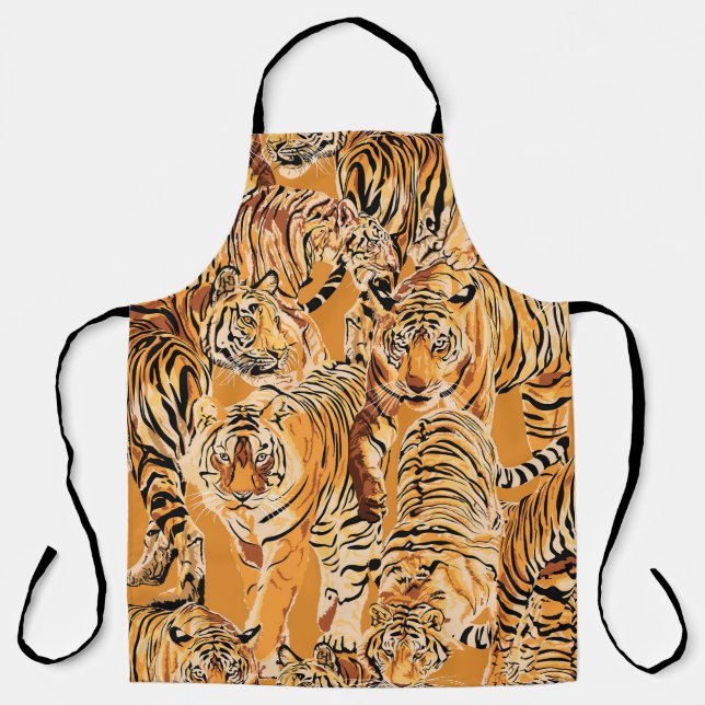 Tablier Vintage Tiger Safari Motif de la faune (Recto)