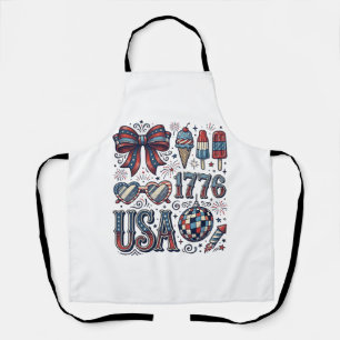 Tablier Vintage USA 1776 T-shirt de été patriotique Design