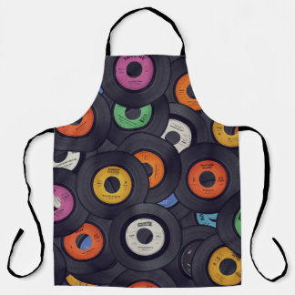 Tablier Vintage Vinyl Records Arrière - plan de musique