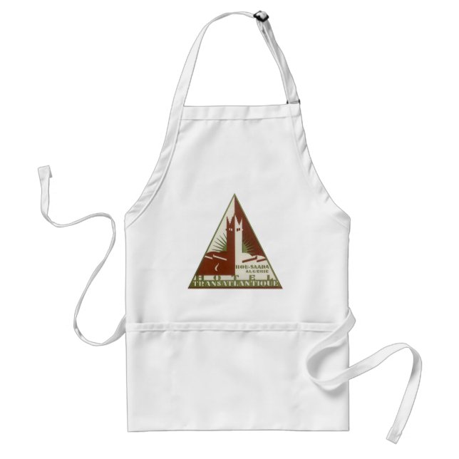 Tablier Vintage voyage, Hôtel Trans Atlantique, Algérie (Devant)