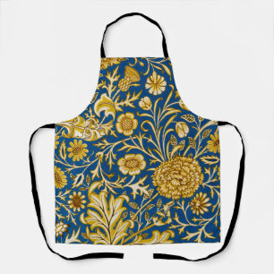 Tablier Vintage William Morris Cherwell Bleu Art Floral