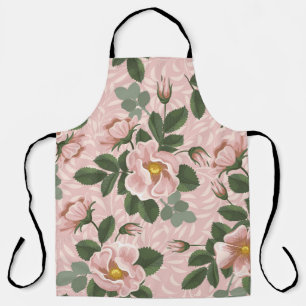 Tablier Vintages Roses sauvages : Arrière - plan floral