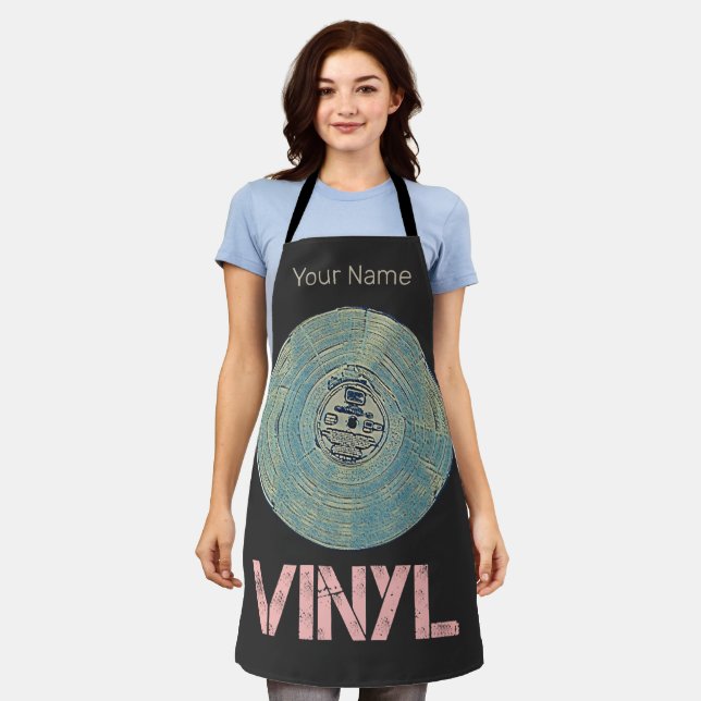 Tablier Vinyl Record Retro Disco Conception de musique Vin (Porté)