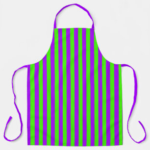 Tablier Violet Psychédélique Électrique Et Vert Arlequin