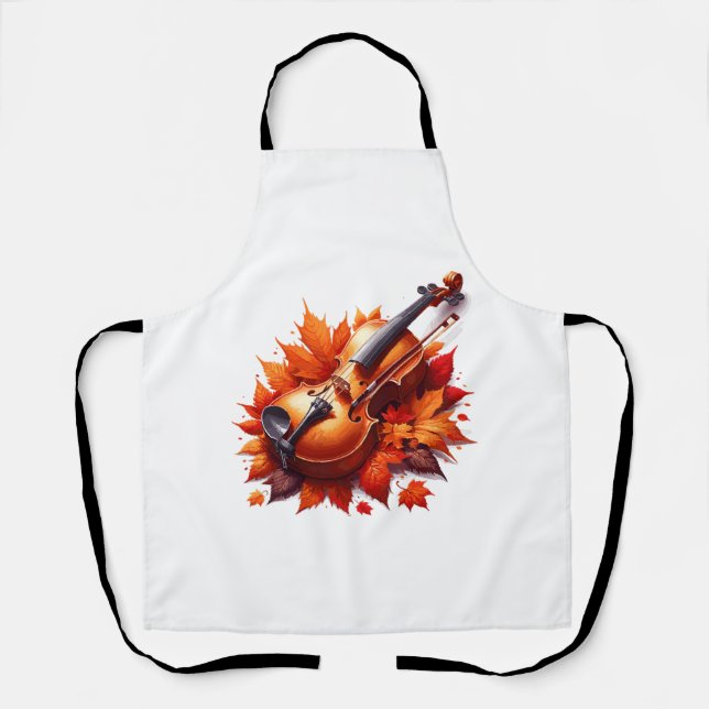 Tablier Violon dans le lit de feuilles (Recto)