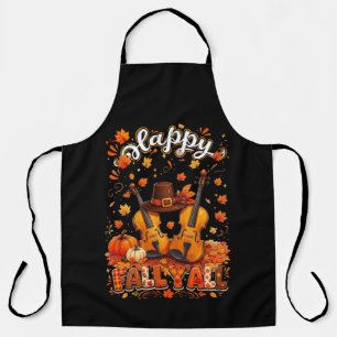 Tablier Violon de Thanksgiving d'automne feuilles d'automn