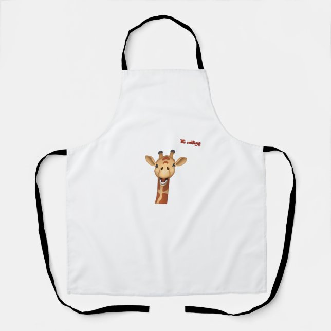 Tablier visage de girafe enthousiaste emoji (Recto)