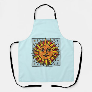 Tablier Visage de Soleil Céleste dans le Style Pop Art de 