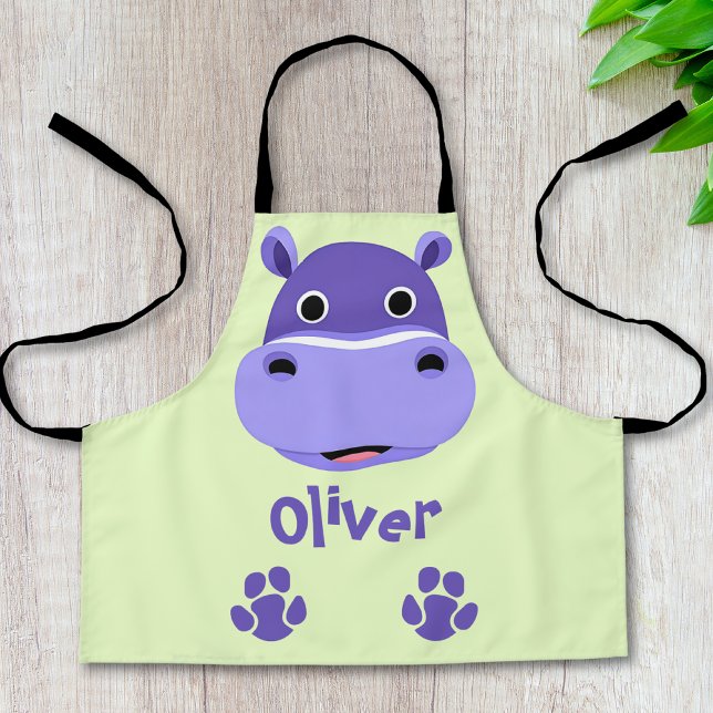 Tablier Visage d'Hippopotame Heureux (Créateur téléchargé)