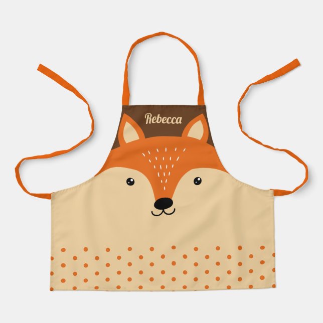 Tablier Visage Fox mignonne pour les enfants (Recto)