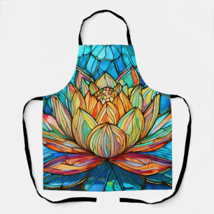 Tablier Vitrail rose lotus