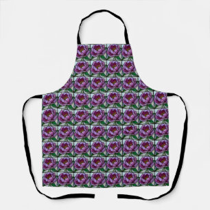 Tablier Vitraux Pivoine Violette