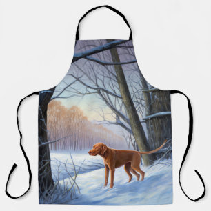 Tablier Vizla Qu'il neige Noël 