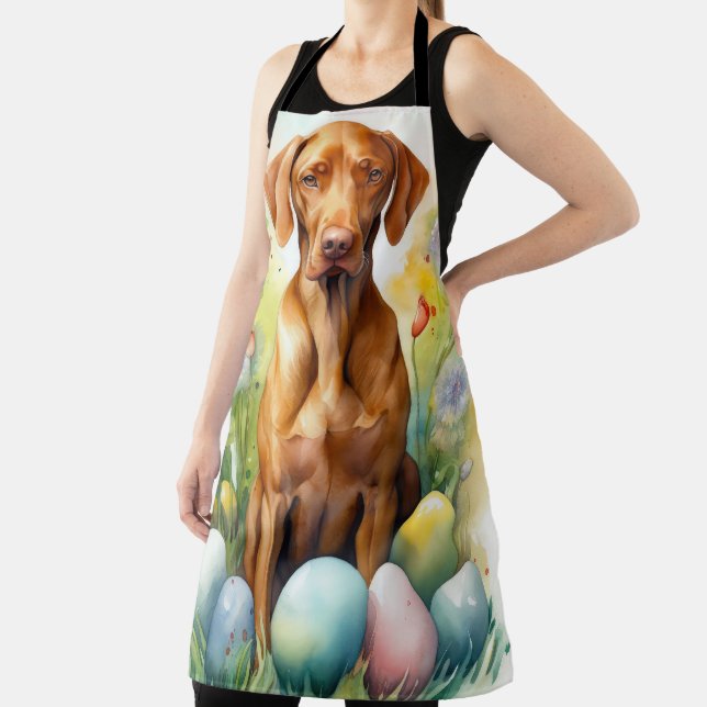 Tablier Vizsla Chien avec œufs de Pâques Vacances  (Insitu)