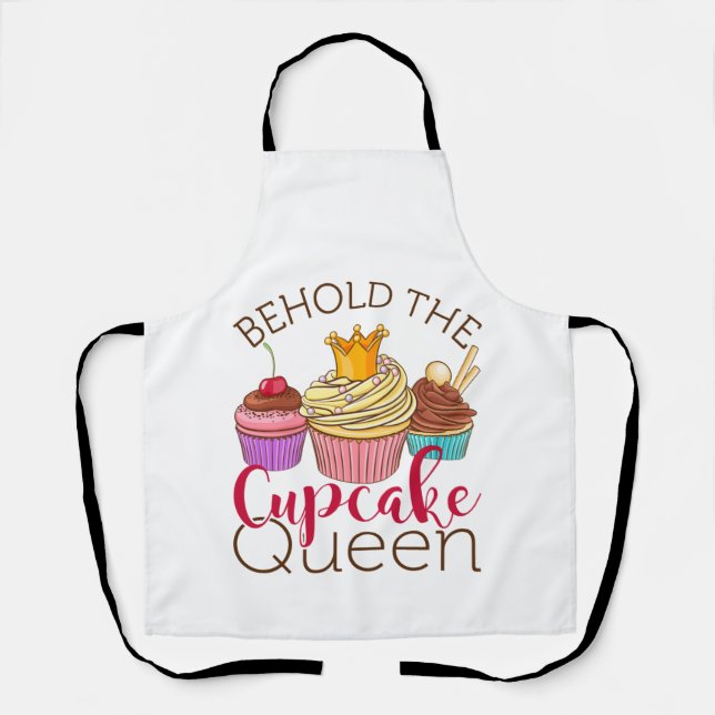 Tablier Voici Cupcake Queen Cupcakes Lover Baker (Recto)