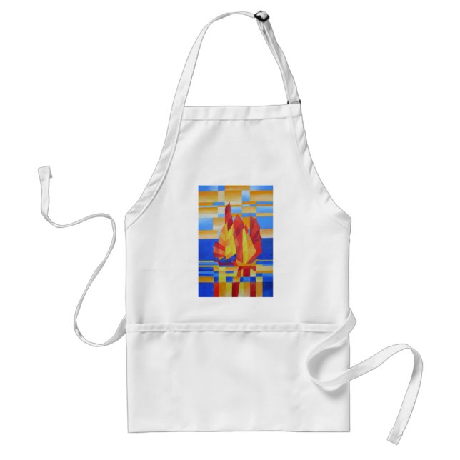 Tablier Voile sur les Sept Mers So Blue Cubist Abstrait (Devant)