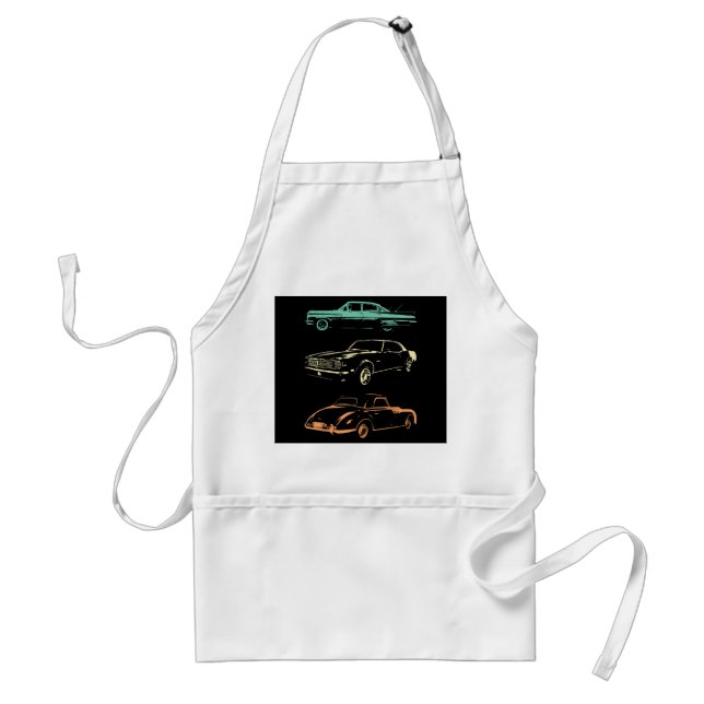 Tablier Voitures Vintage - 80s & 90s Graphic Retro (Devant)