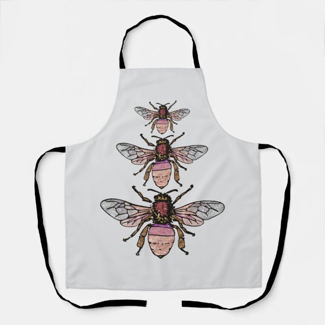 Tablier Vol des abeilles parties scintillant (Recto)