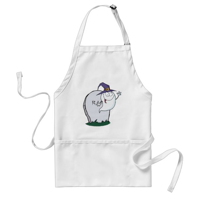 Tablier Vol heureux de fantôme de Halloween à côté de (Devant)