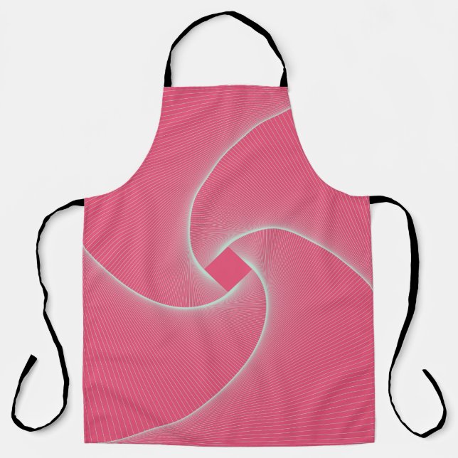 Tablier vortex carré en velours rose (Recto)