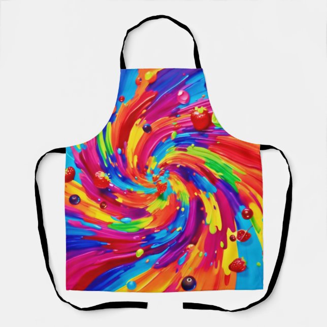 Tablier Vortex de fruits colorés (Recto)