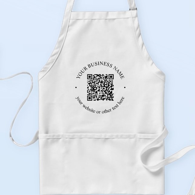 Tablier Votre code QR téléchargé plus texte circulaire mod (Créateur téléchargé)