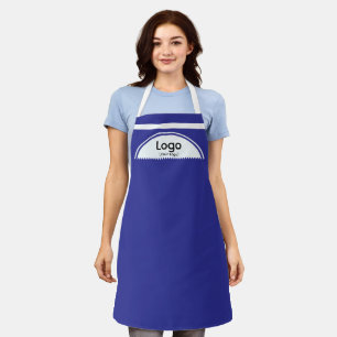 Tablier Votre logo demi-sphère bleu promotion d'entreprise