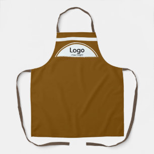 Tablier Votre logo demi-sphère marron