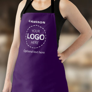 Tablier Votre logo ici - Simple affaires violet personnali