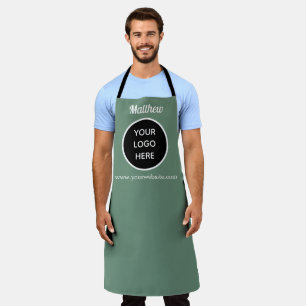 Tablier Votre Logo Sage Green Website Yellow Business