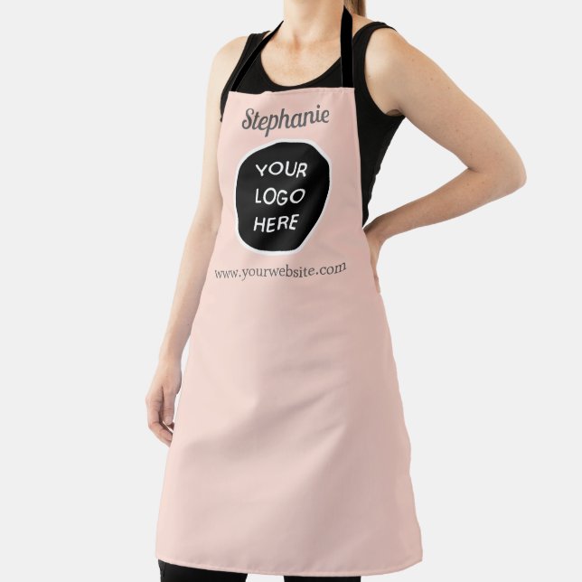 Tablier Votre logo site Web rose Entreprise commerciale (Insitu)