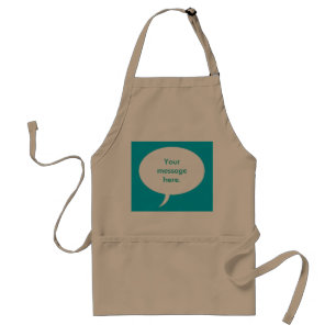 Tablier Votre message Parole Bubble Arrière - plan Aprons