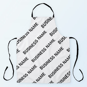 Tablier Votre modèle de nom d'entreprise   Noir & Blanc