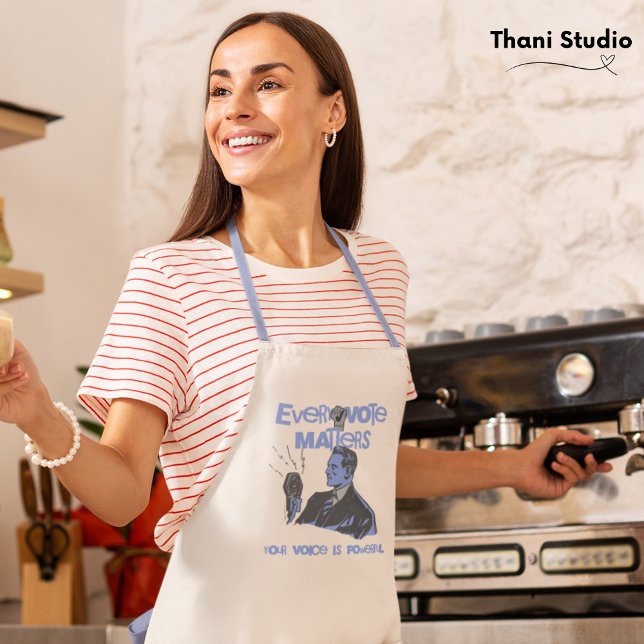 Tablier Votre vote compte Élection Bleu politique imprimé (Créateur téléchargé)