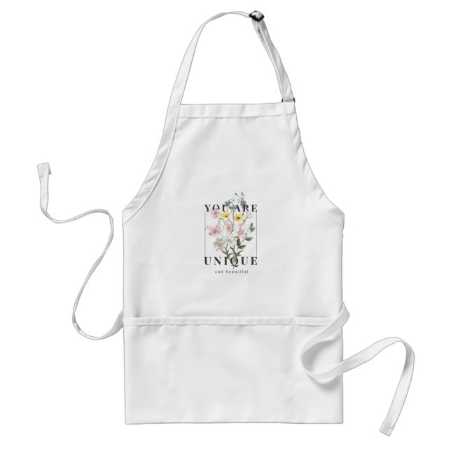 Tablier Vous êtes un Slogan floral unique (Devant)