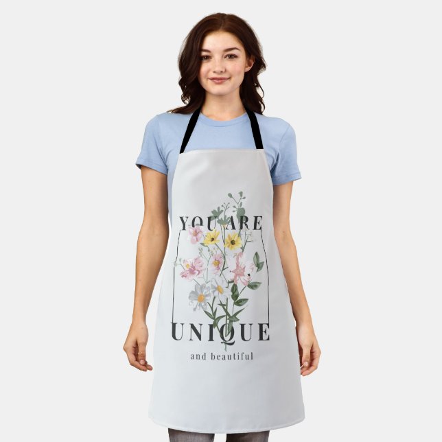 Tablier Vous êtes un Slogan floral unique (Porté)