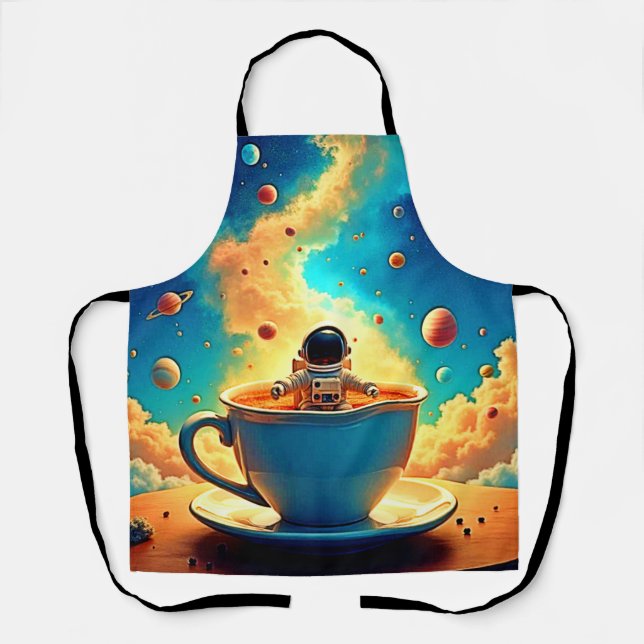 Tablier Voyage Cosmique du Café de l'Astronaute (Recto)