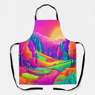Tablier Vue Coucher de soleil coloré