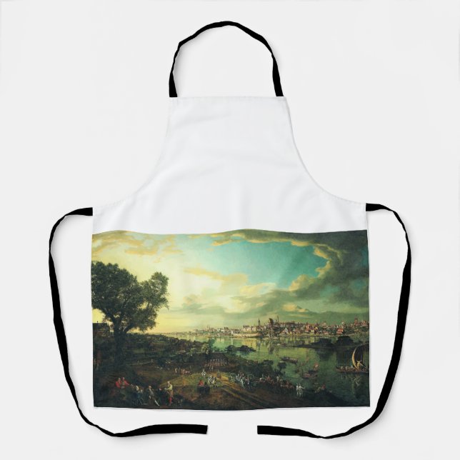 Tablier Vue de Varsovie depuis Praga par Bernardo Bellotto (Recto)