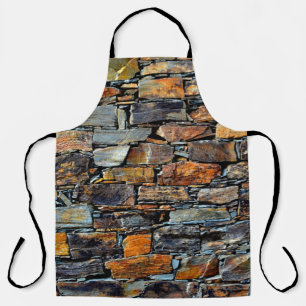 Tablier Vue détaillée d'une vieille pierre traditionnelle