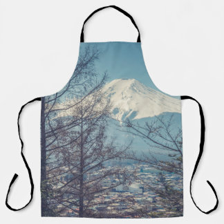 Tablier Vue du Mont Fuji de la pagode rouge au japon (Vint