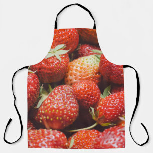 Tablier Vue rapprochée sur fraise fraîche d'été avec la pi